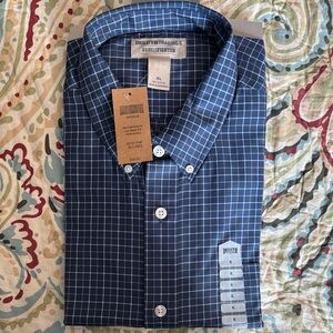Duluth Trading Co Navy Grid Men's Shirt